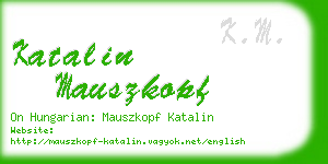 katalin mauszkopf business card